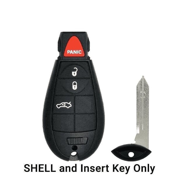 Keyless Factory KeylessFactory: Chrysler Dodge Jeep / 4-Button Fobik Key SHELL / Trunk ORS-FBK-02 - main